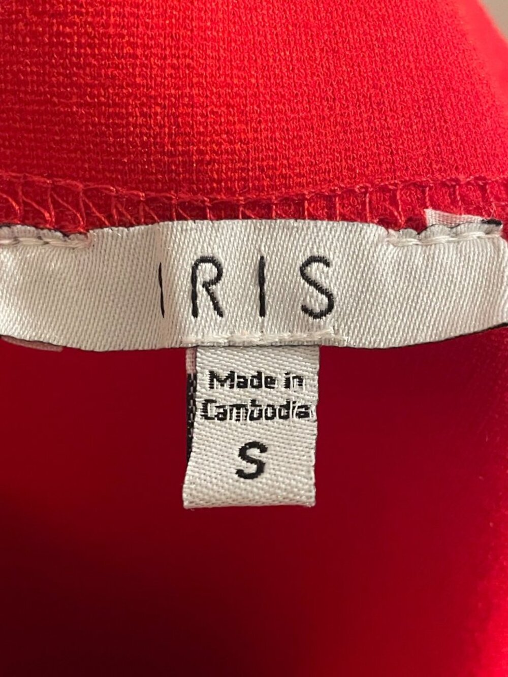 Iris Red Bodycon Mini Skirt Womens Small Stretch Pull On - Picture 3 of 4